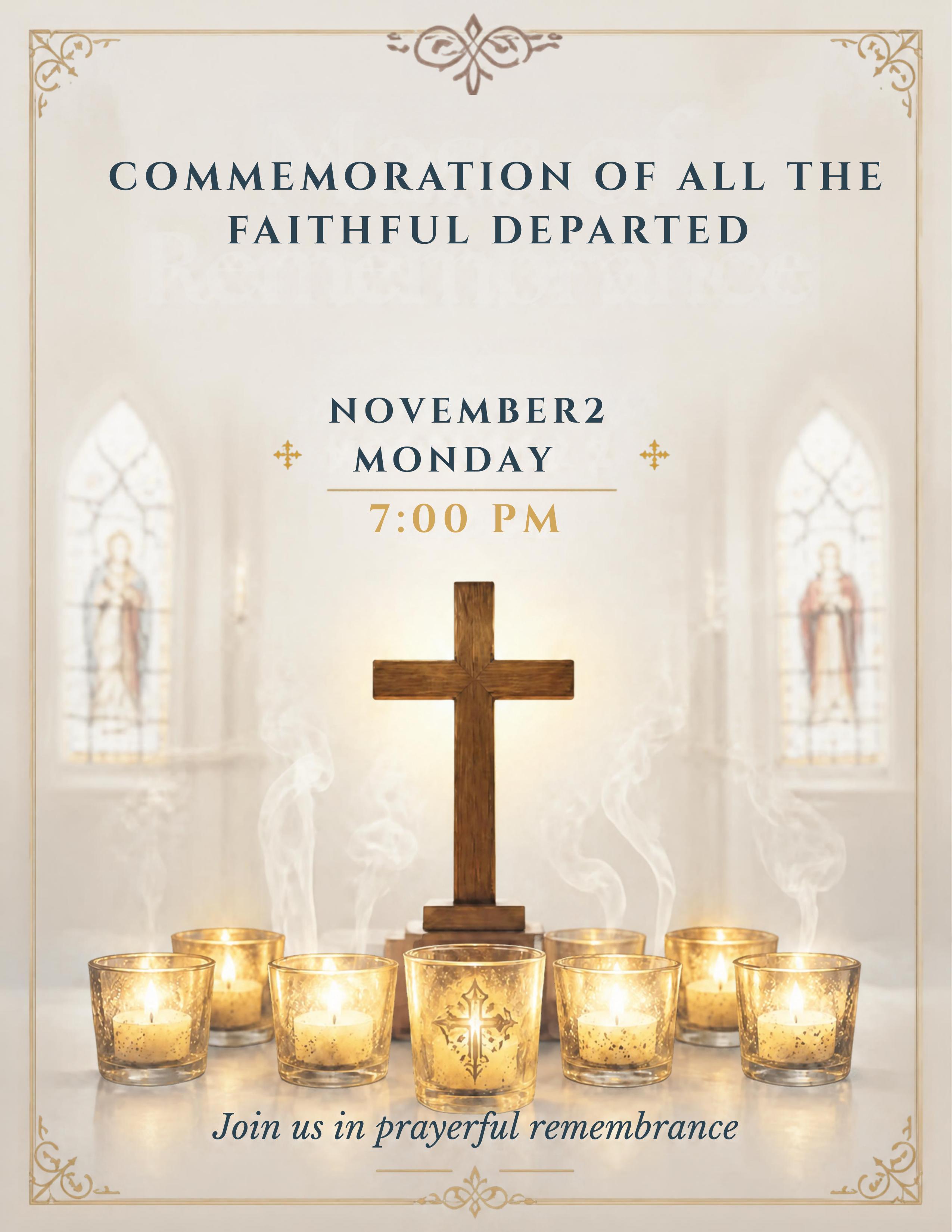 All Souls Day Mass of Remembrance flyer